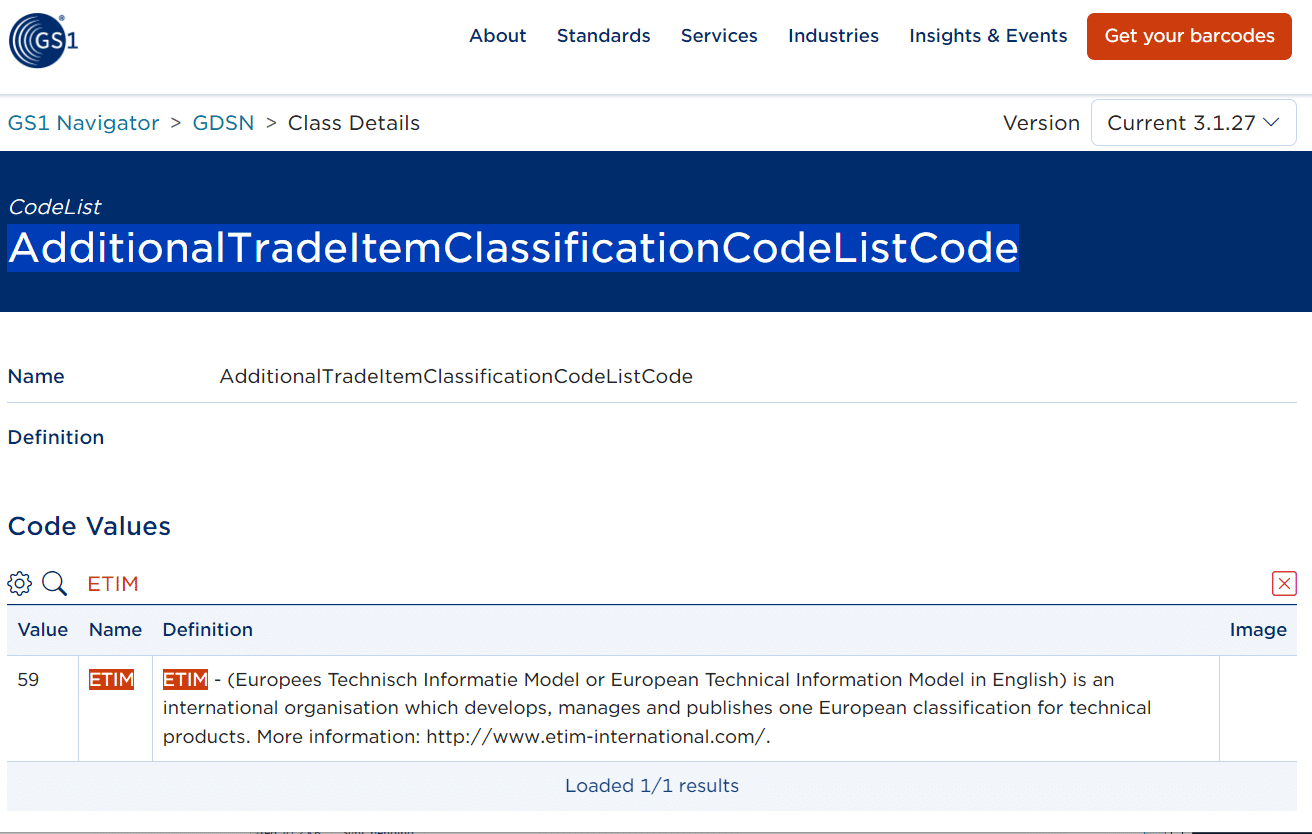 ETIM classification integrated into GDSN - GS1 Global Data ...